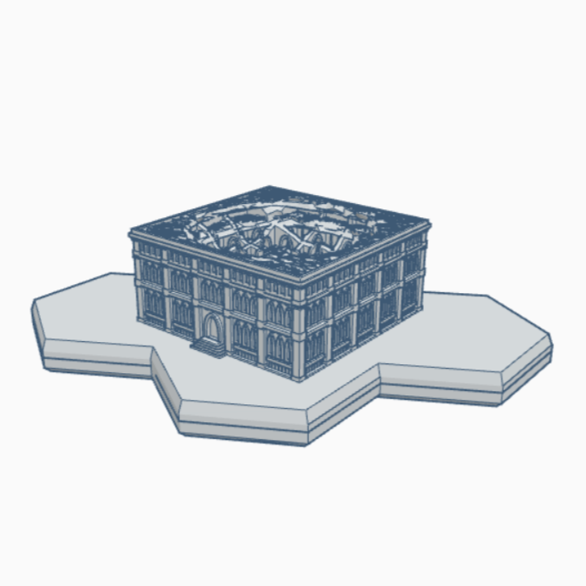 Gothic Ruined Building 117 Hex Map Scale HMSGR117